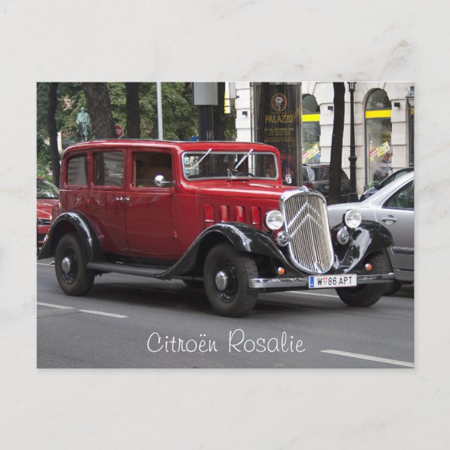 Cartão Postal Citroen Rosalie (Frente)