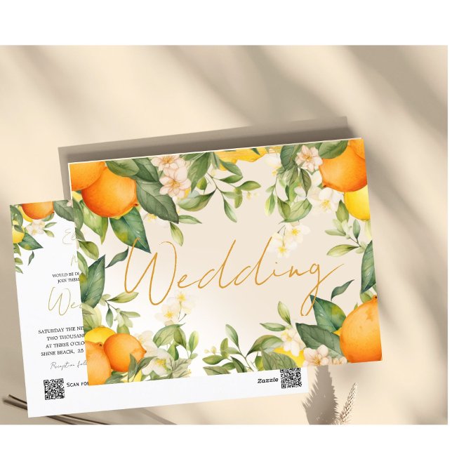 Cartão Postal Citrus Lemons Orange Summer Weditation (Criador carregado)