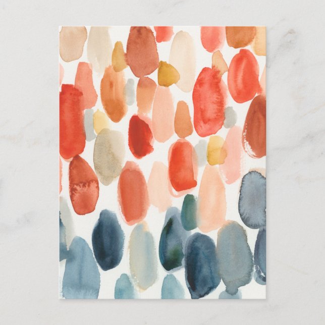 Cartão Postal Citrus Season - Coral e Blue Stones (Frente)