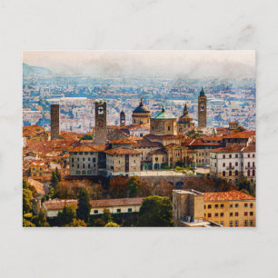 Cartão Postal Citta Alta em Bérgamo, Itália
