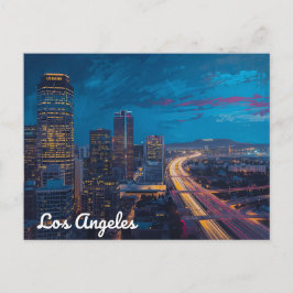 Cartão Postal City of Lights – Los Angeles Skyline
