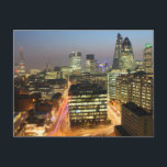 Cartão Postal City of London Skyline at Sunset<br><div class="desc">City of London Skyline No Sunset.</div>