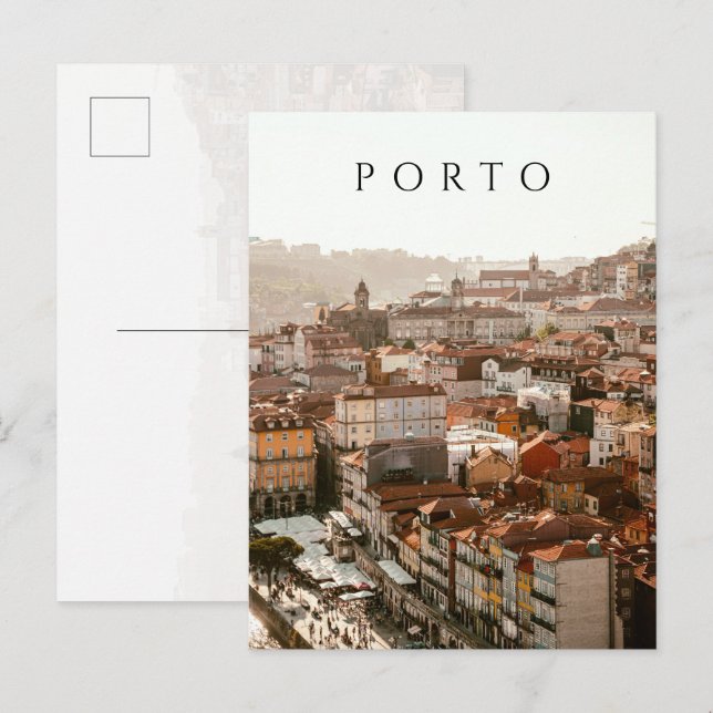 Cartão Postal City of Porto, golden sunset (Frente/Verso)