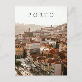 Cartão Postal City of Porto, golden sunset