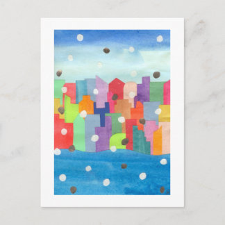 Cartão Postal City Snow Storm