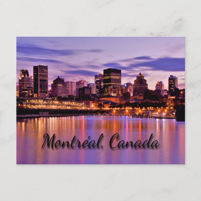 Cartão Postal Cityscape de Montreal (Frente)