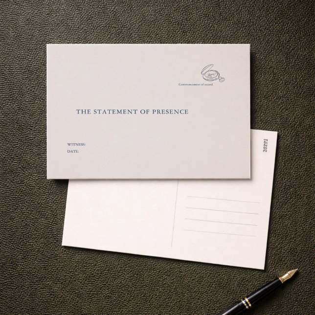 Cartão Postal Civil Ceremony Non Traditional Wedding Witness (Civil Ceremony Witness Postcard )