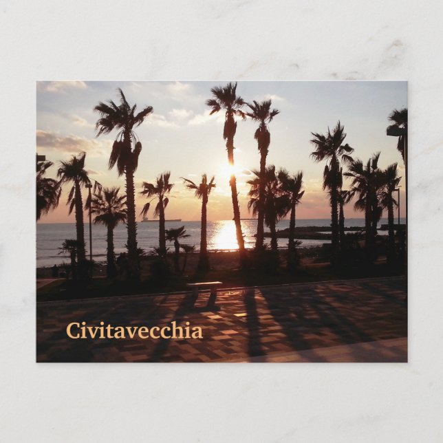 Cartão Postal Civitavecchia Sunset (Frente)