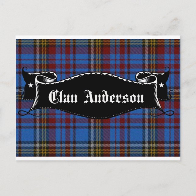 Cartão Postal Clan Anderson Banner (Frente)