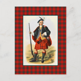 Cartão Postal Clan Cameron Vintage Ilustração Quadro de Tartan