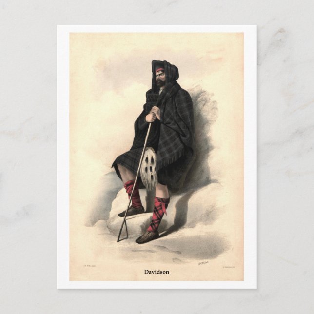 Cartão Postal Clan Davidson (Frente)