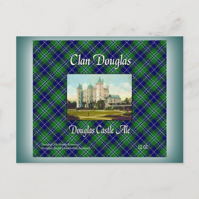 Cartão Postal Clan Douglas Douglas Castle Ale (Frente)