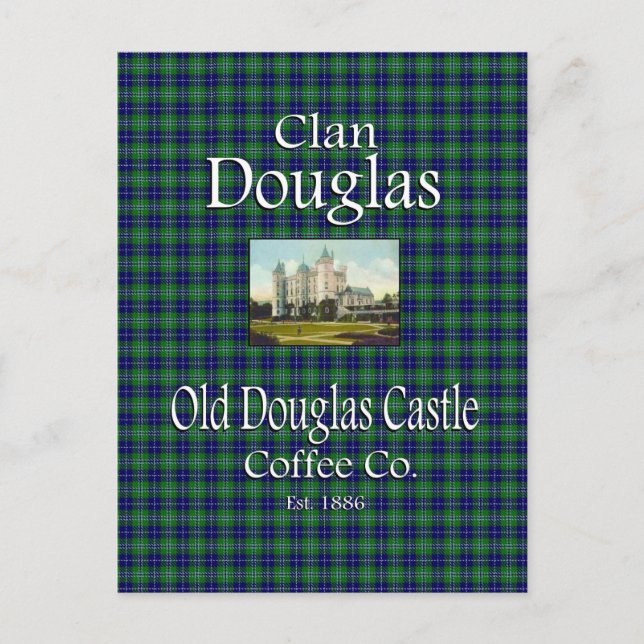 Cartão Postal Clan Douglas Old Douglas Castle Coffee Co. (Frente)