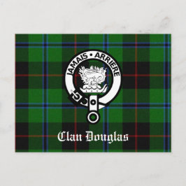 Cartão Postal Clan Douglas Tartan Crest