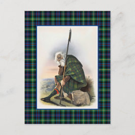 Cartão Postal Clan Farquharson Vintage Ilustração Tartan