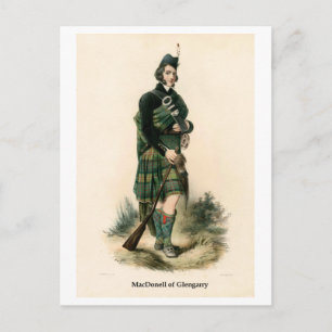 Cartão Postal Clan MacDonell de Glengarry