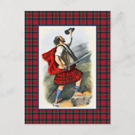 Cartão Postal Clan MacDuff Vintage Ilustração Tartan