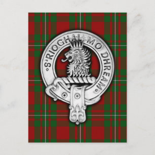Cartão Postal Clan MacGregor Crest & Tartan