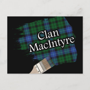 Cartão Postal Clan MacIntyre Escocês de Tartan Paint