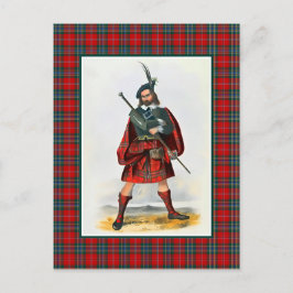 Cartão Postal Clan MacLean Vintage Ilustração Tartan