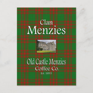 Cartão Postal Clan Menzies Old Castle Menzies Coffee Co.