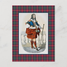 Cartão Postal Clan Robertson Vintage Ilustração Tartan Frame