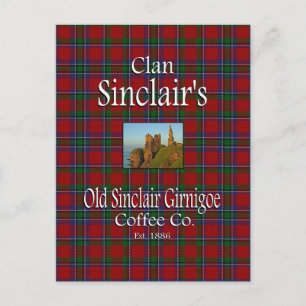 Cartão Postal Clan Sinclair's Old Sinclair Girnigoe Coffee Co.
