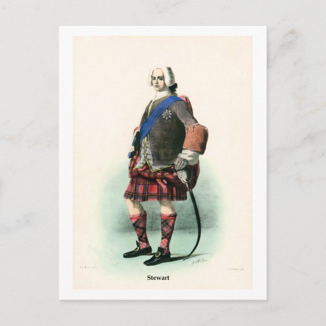 Cartão Postal Clan Stewart (Frente)