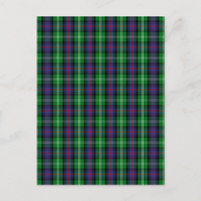 Cartão Postal Clan Sutherland Tartan (Frente)