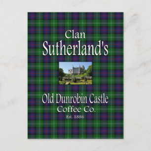 Cartão Postal Clan Sutherland's Old Dunrobin Castle Coffee Co.