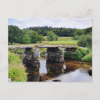 Cartão Postal Clapper Bridge Two Bridges Dartmoor