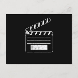 Cartão Postal Clapperboard Ator Atuação Atriz Presente de Filme