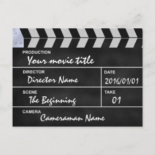 Cartão Postal claquete cinema
