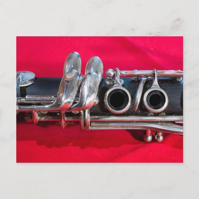 Cartão Postal Clarinet em Vermelho (Frente)