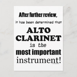 Cartão Postal Clarinete Alto Instrumento Mais Importante