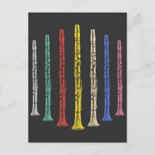 Cartão Postal Clarinets coloridos