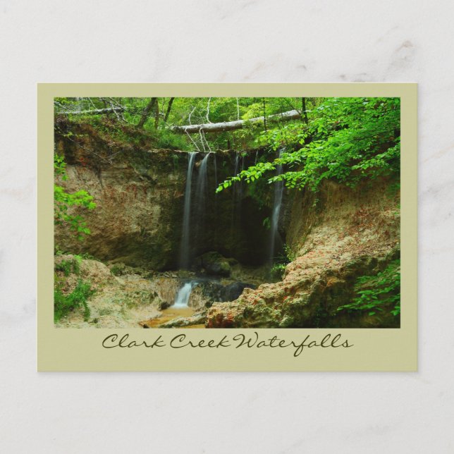 Cartão Postal Clark Creek Waterfall (Frente)