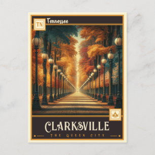 Cartão Postal Clarksville, Tennessee Vintage