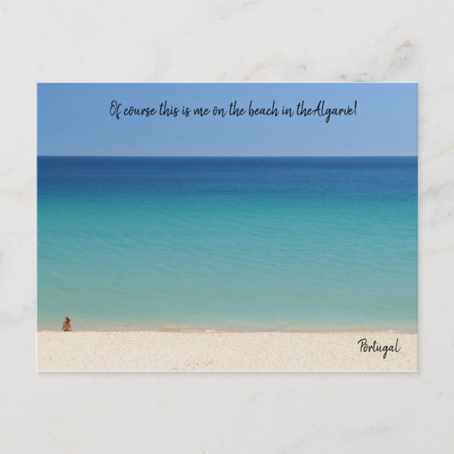 Cartão Postal Claro que sou eu no Algarve, Portugal (Frente)