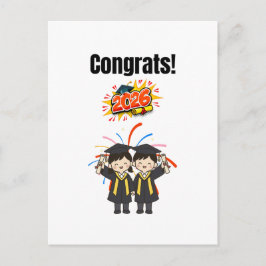 Cartão Postal Class of 2026 Graduation Celebration