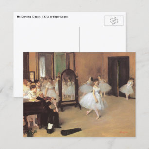 Cartão Postal Classe de dança por Edgar Degas, Balé de Vintage