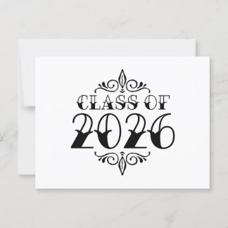 Cartão Postal Classe de estilo de tatuagem de graduação de 2026