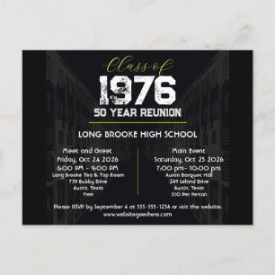 Cartão Postal Classe de eventos de 1976 e 50 anos de Reunião de 
