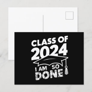 Cartão Postal Classe De Formando Funny De Graduação De 2024