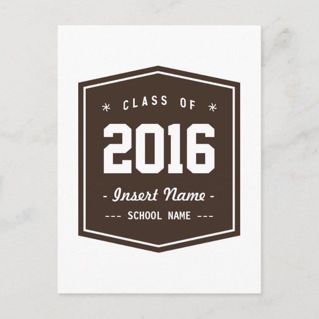 Cartão Postal Classe de Retro Bistre (Frente)