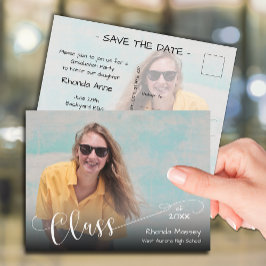 Cartão Postal Classe de Script de Graduação de Foto Salvar a Dat