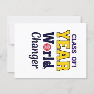 Cartão Postal Classe do ano Futuro Graduação de Changer