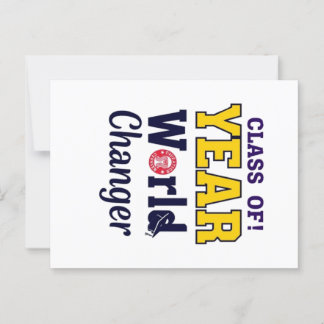 Cartão Postal Classe do ano Futuro Graduação de Changer