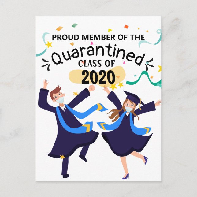Cartão Postal Classe em quarentena de 2020 (Frente)