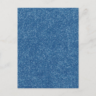 Cartão Postal Classic Blue with faux Glitter